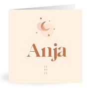 Geboortekaartje naam Anja m1