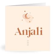 Geboortekaartje naam Anjali m1