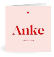 Geboortekaartje naam Anke m3