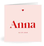 Geboortekaartje naam Anna m3