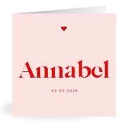 Geboortekaartje naam Annabel m3