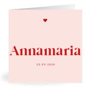 Geboortekaartje naam Annamaria m3
