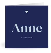 Geboortekaartje naam Anne j3