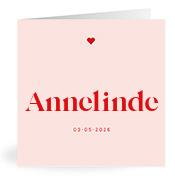 Geboortekaartje naam Annelinde m3