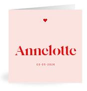 Geboortekaartje naam Annelotte m3