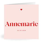 Geboortekaartje naam Annemarie m3