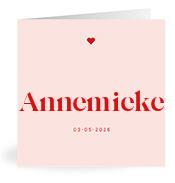 Geboortekaartje naam Annemieke m3