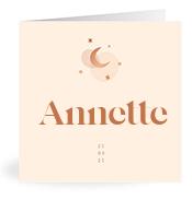 Geboortekaartje naam Annette m1