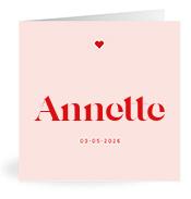 Geboortekaartje naam Annette m3