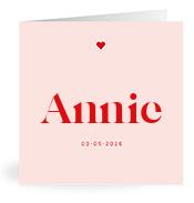 Geboortekaartje naam Annie m3