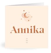 Geboortekaartje naam Annika m1