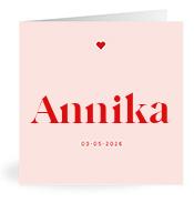 Geboortekaartje naam Annika m3