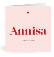 Geboortekaartje naam Annisa m3