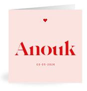 Geboortekaartje naam Anouk m3