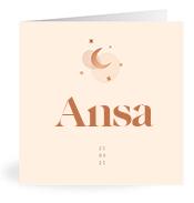 Geboortekaartje naam Ansa m1
