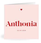 Geboortekaartje naam Anthonia m3