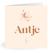 Geboortekaartje naam Antje m1