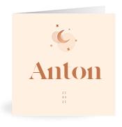Geboortekaartje naam Anton m1