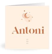 Geboortekaartje naam Antoni m1
