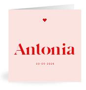 Geboortekaartje naam Antonia m3