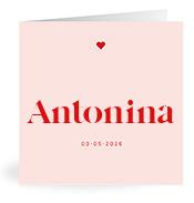 Geboortekaartje naam Antonina m3