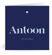 Geboortekaartje naam Antoon j3