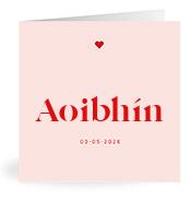 Geboortekaartje naam Aoibhín m3