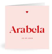 Geboortekaartje naam Arabela m3