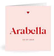 Geboortekaartje naam Arabella m3