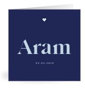 Geboortekaartje naam Aram j3