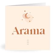 Geboortekaartje naam Arama m1