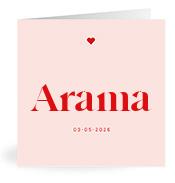 Geboortekaartje naam Arama m3