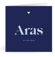 Geboortekaartje naam Aras j3