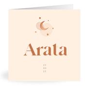 Geboortekaartje naam Arata m1