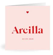 Geboortekaartje naam Arcilla m3