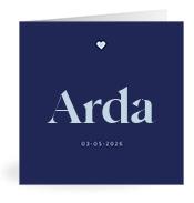 Geboortekaartje naam Arda j3