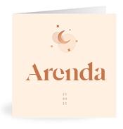 Geboortekaartje naam Arenda m1
