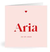 Geboortekaartje naam Aria m3