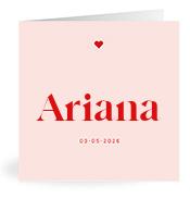 Geboortekaartje naam Ariana m3
