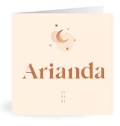 Geboortekaartje naam Arianda m1