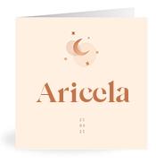 Geboortekaartje naam Aricela m1