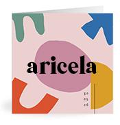 Geboortekaartje naam Aricela m2