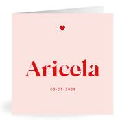 Geboortekaartje naam Aricela m3