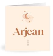 Geboortekaartje naam Arjean m1