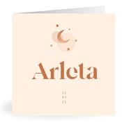 Geboortekaartje naam Arleta m1