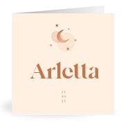 Geboortekaartje naam Arletta m1
