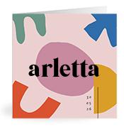 Geboortekaartje naam Arletta m2