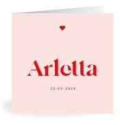 Geboortekaartje naam Arletta m3