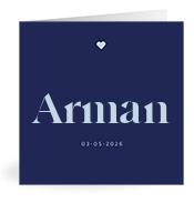 Geboortekaartje naam Arman j3