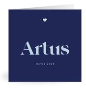 Geboortekaartje naam Artus j3